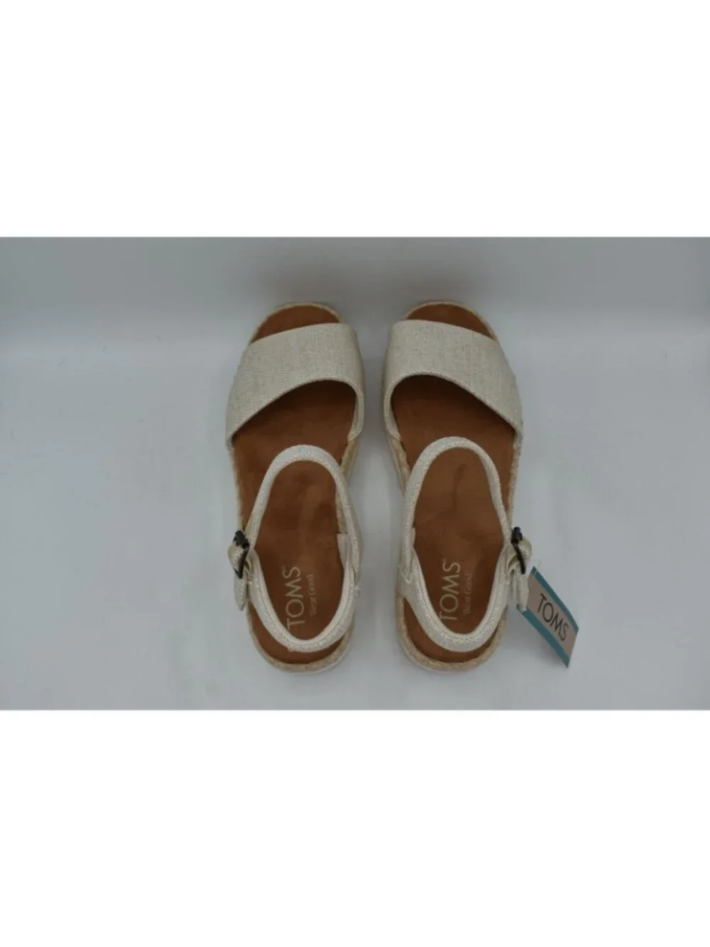 TOMS‎ Womens Size 8 Ronan Natural Yarn Dyed Espadrille Sandals Shoes
